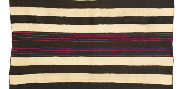Navajo Classic Chief-style men's wearing blanket with bayeta:, $200,000 - 300,000