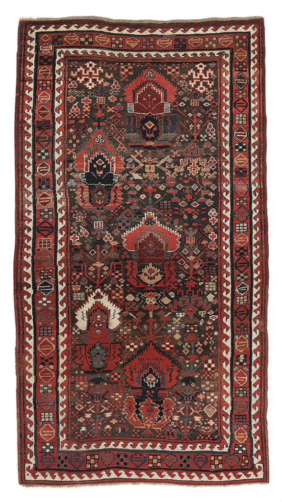 Sauj Bulaq Kurdish 'flame-palmette' rug, northwest Persia, 19th century. Dorotheum Vienna, 27 May. Estimate  €6,000-8,000