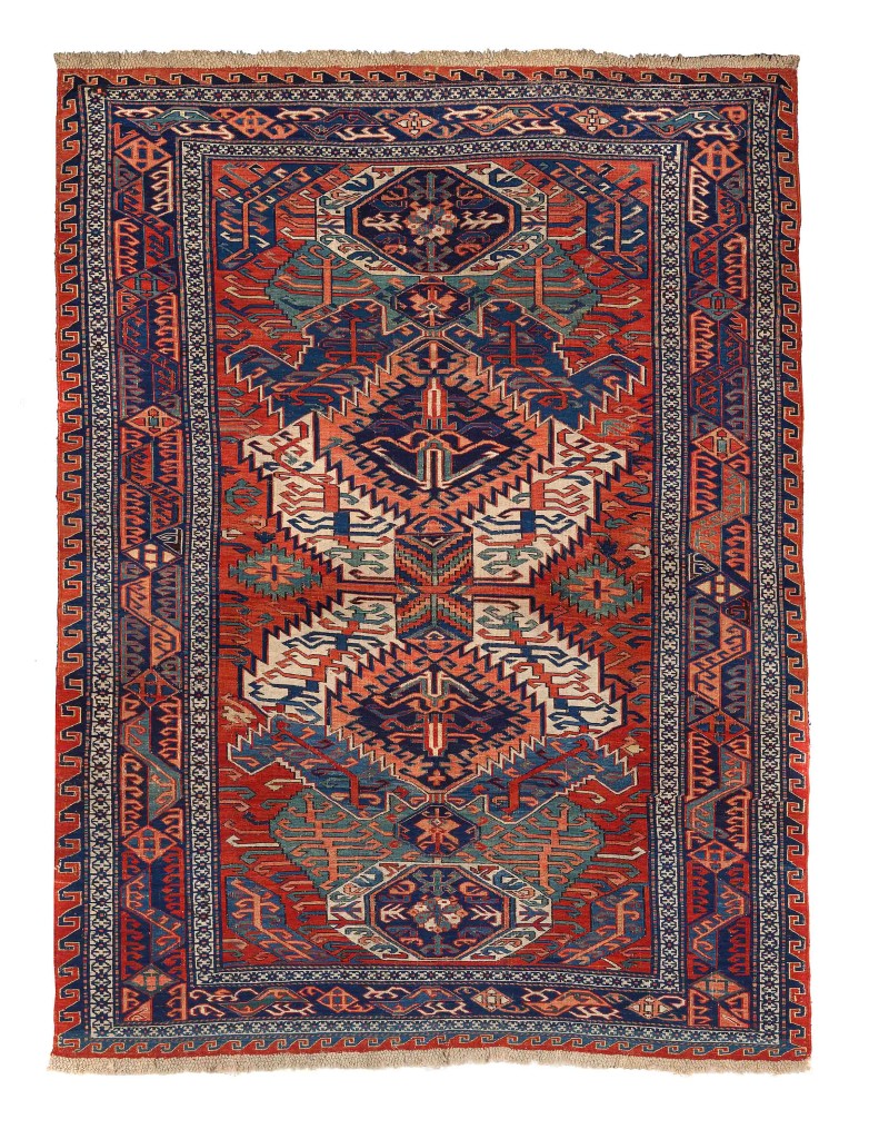 Dragon sumakh rug, Caucasus, 19th century. 