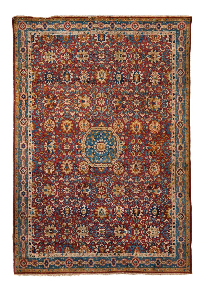 Lot 732. North Indian rug, 19th century. 154 x 218cm. Estimate €6,000-8,000