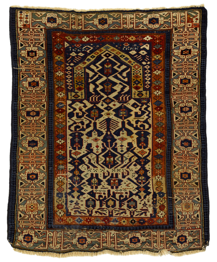 Konagkend prayer rug, Kuba region, northeast Caucasus, late 19th century. 
