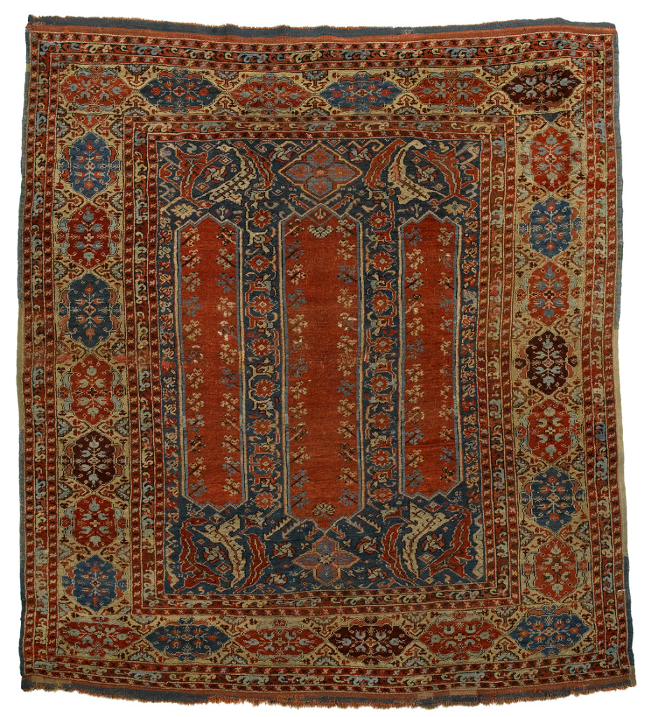Lot 873, west Anatolian column rug, 18th century.
