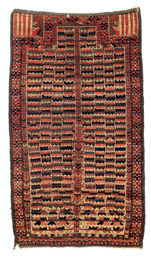 Lot 190. Baluch prayer rug, Khorasan, early 20th century. Estimate €1,200