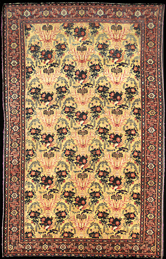 Sehna rug with multi-coloured silk warps, west Persia, 19th century, 130 x 210cm Mollaian, Ferrara