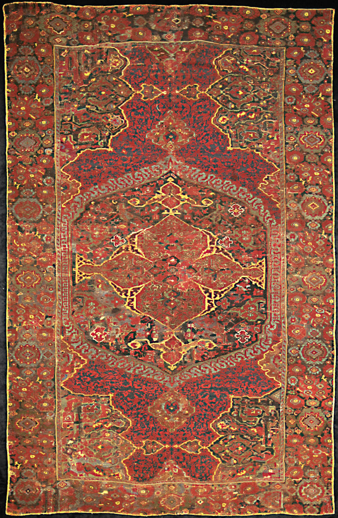 Ushak Medallion carpet, west Anatolia, 17th century. 230 x 350 cm. Mollaian, Ferrara