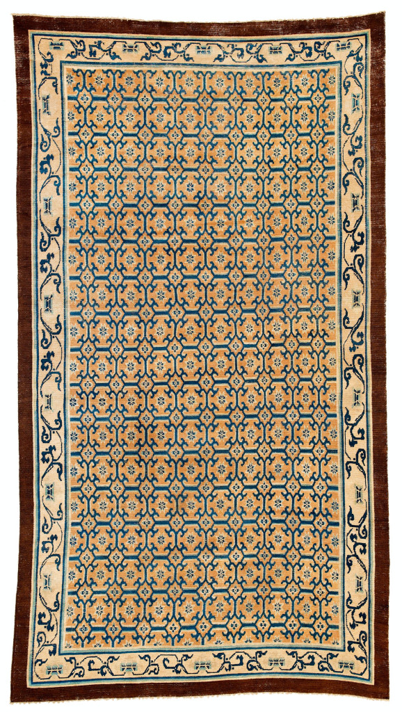 Lot 201. Ningxia carpet, west China, second half 18th century. estimate €19,000