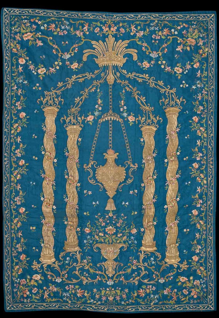 Ottoman embroidered prayer mat, dated 1821