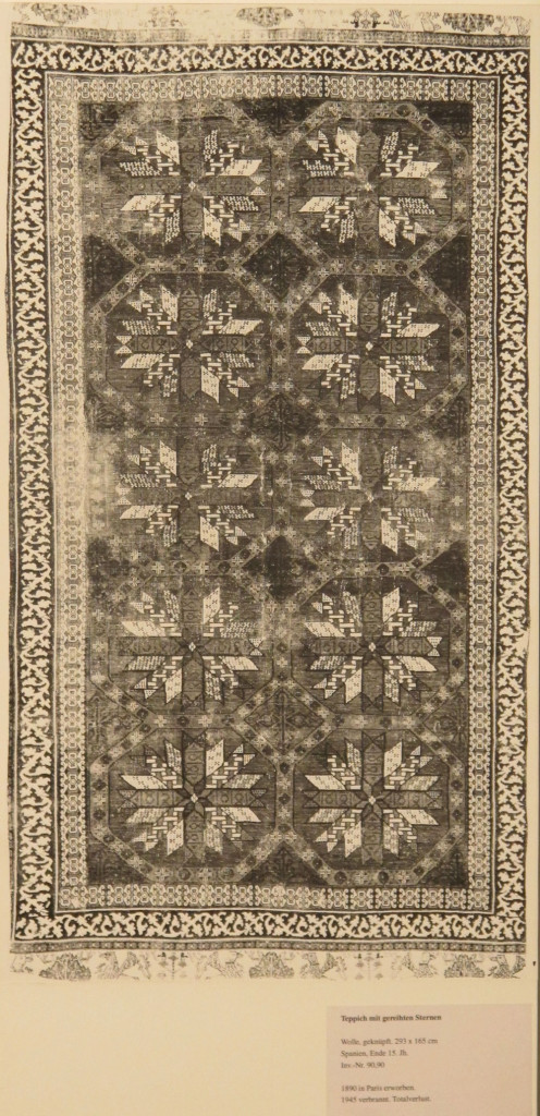 Inv. Nr. KGM 90,90. Spanish carpet (293 x 165 cm) Alcaraz, end of fifteenth century. Acquired 1890 in Paris.