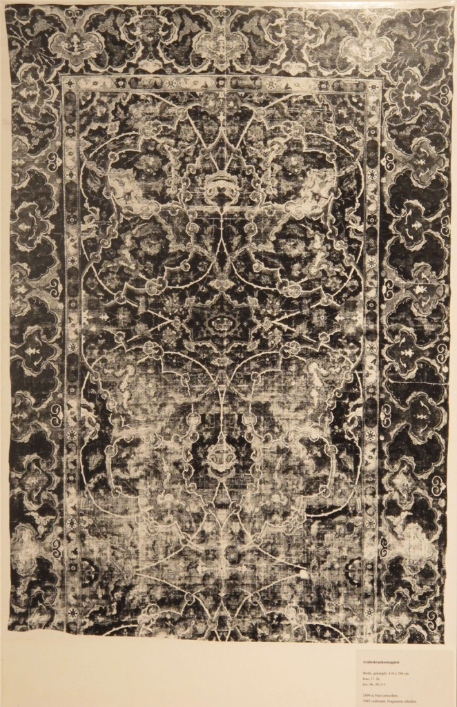 Inv. Nr. KGM 99,315. East Persian carpet (410 x 294 cm), seventeenth century. Acquired 1899 in Paris.