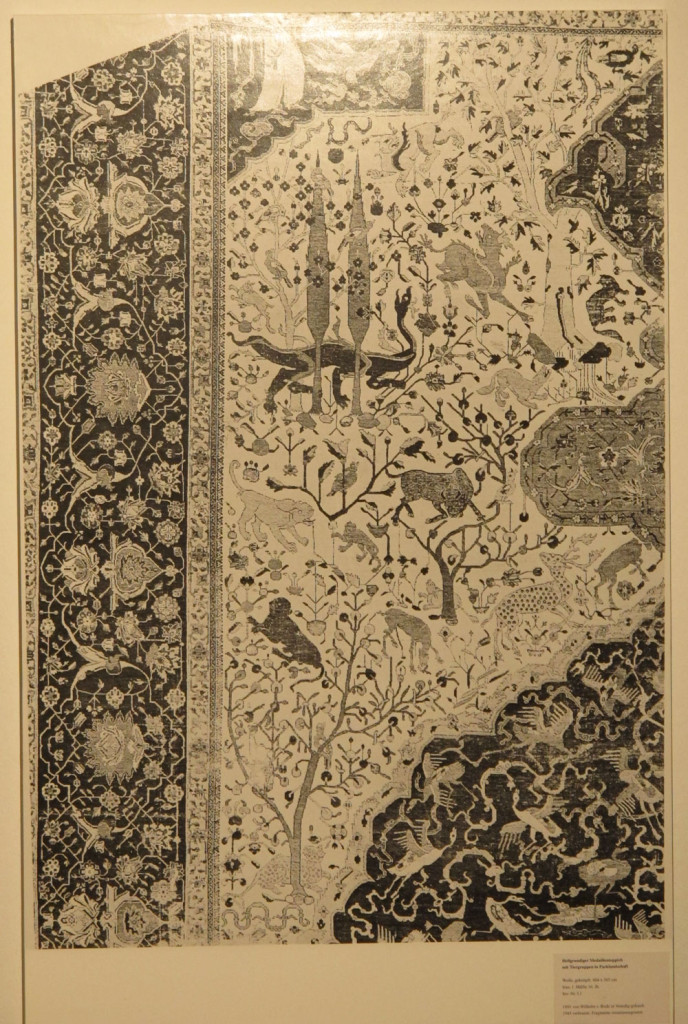 (Detail). White-ground carpet (604 x 365 cm). North Persia, first half of the sixteenth century.