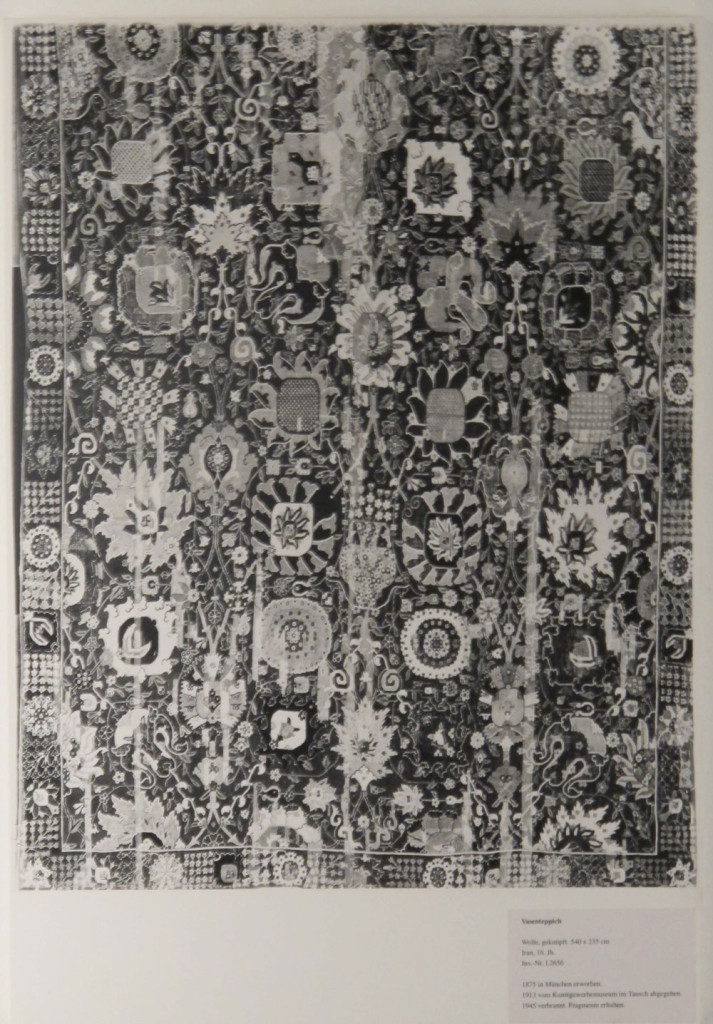 Inv. Nr. I  2656. South Persian carpet (540 x 235 cm), first half of the sixteenth century. Acquired 1875 in Munich.