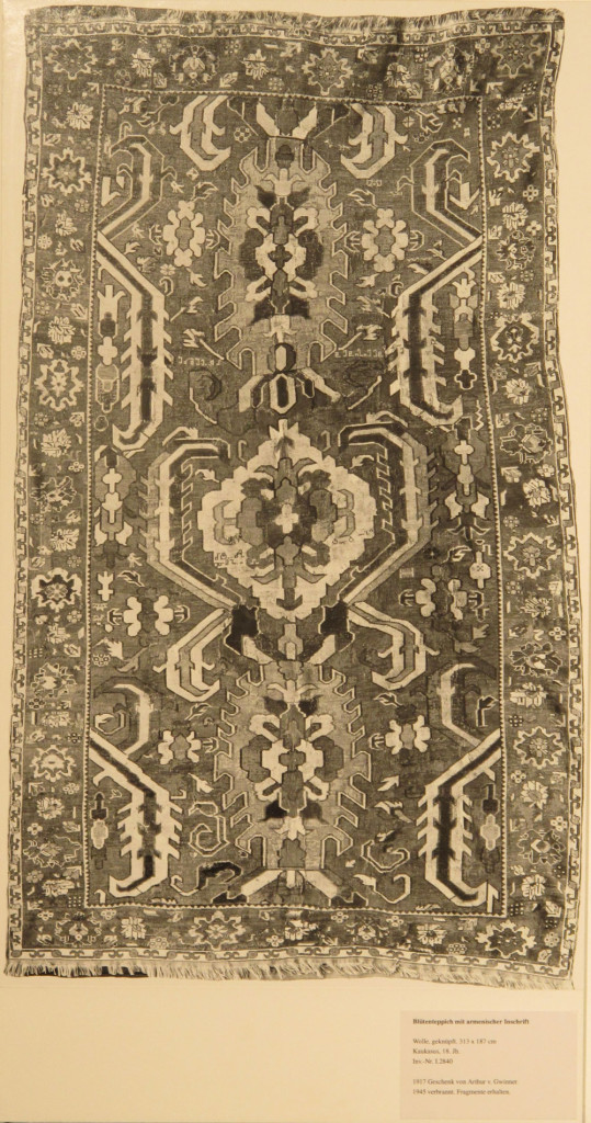Inv. Nr. I 2840. Caucasian carpet (313 x 187 cm), end of the eighteenth century. Acquired 1917.