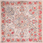 Nurata suzani cover (sandalipush), Uzbekistan, 19th century. 88 x 88 cm Romain Zaleski collection