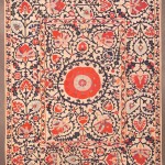 Shahrisyabz suzani, Uzbekistan, 19th century. 252 x 202 cm. Romain Zaleski collection