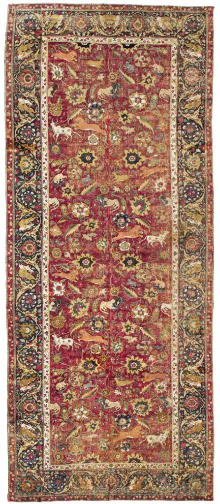 Lot-23,-Mughal-hunting-carpet sotheby's