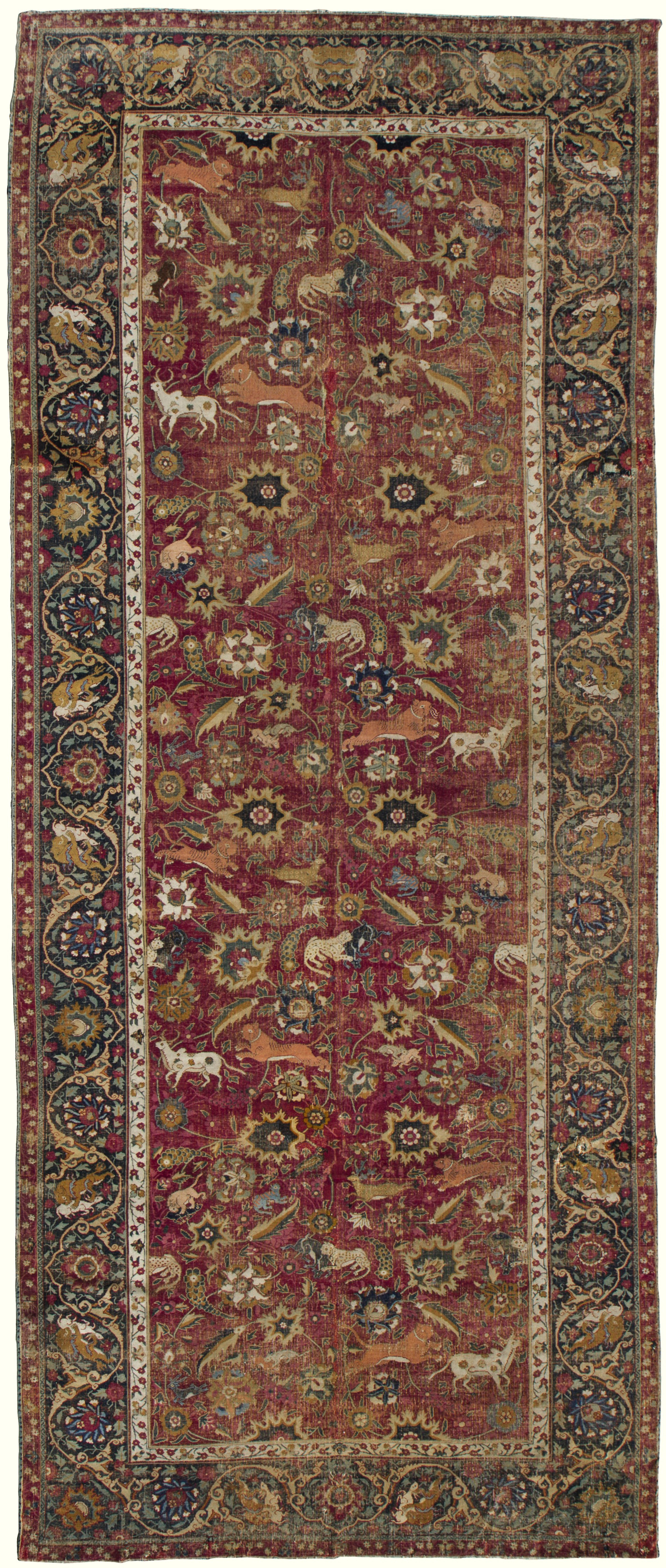 Lot 23, Mughal hunting carpet