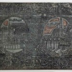Printing block with views of Mecca and Medina Possibly Egypt or Ottoman Turkey, late 19th or early 20th century, 28.5 x 46 cm