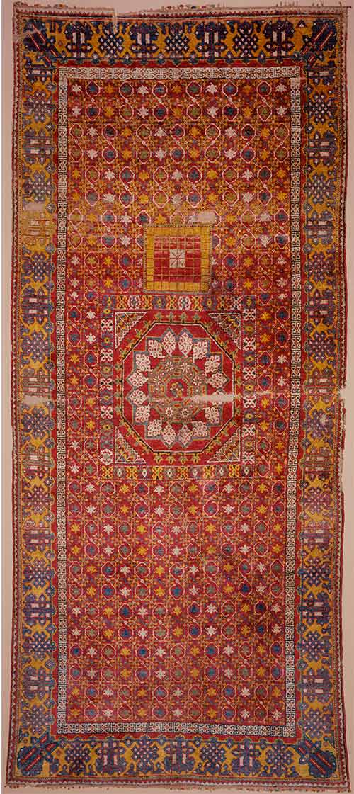 The 'Ashtapada' carpet, Deccan (?), India, first half 15th century. 1.63 x 3.71m Museum of Islamic Art, Doha, Qatar
