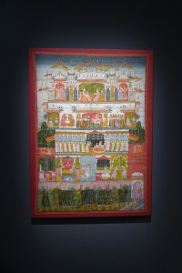 Francesca Galloway’s stand at Frieze Masters showed part of her current exhibition of art from the Mughal court, which includes miniatures from a Princely Collection alongside other works of art including this miniature from southwest Rajasthan: ‘A Scene in Heaven’ Marwar, India, 1725-50, watercolour and gold on cotton. Francesca Galloway, London