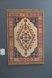 This exceptional carpet is a totem for the Ottoman period rugs woven in Anatolia during the 17th century that survive in great numbers in the Protestant churches of Transylvanian. Double niche white ground Transylvanian rug, 17th century, west Anatolia. Gallery Moshe Tabibnia, Milan