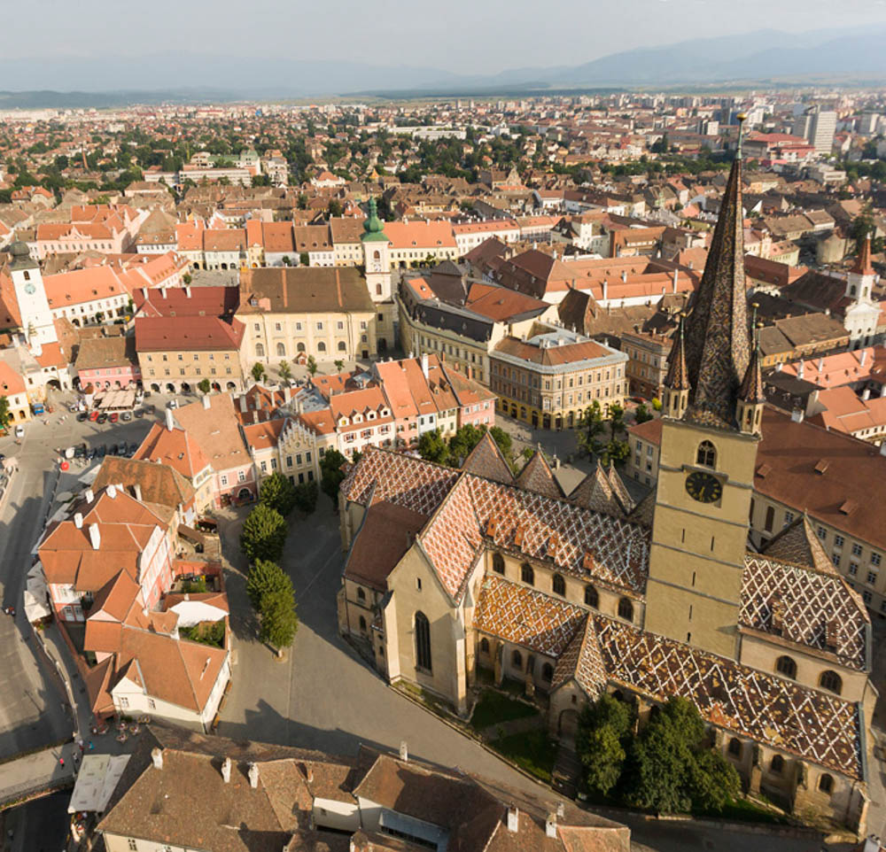 3a Sibiu with the great  Evanghelical Lutheran Chuch Sibiu by Scott Eastman Eastman