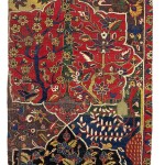 From the Estate of Eva Louise Woodhead Feuerstein A fragment of the Von Hirsch Northwest Persian Garden carpet (one quarter), 17th century approximately 7ft. 9in. by 2ft. 11in. (2.36 by 0.89m.) $80,000-120,000