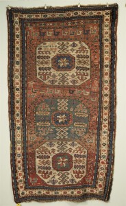 Lot 829, Armenian inscription rug, dated 1889, 7 ft. 6 in. x 4 ft. 3 in. Estimate $1,000-1,500