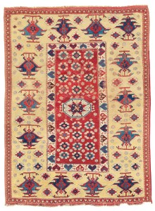 Lot 12 THE VOLKMANN BERGAMA RUG WEST ANATOLIA, LATE 17TH OR EARLY 18TH CENTURY 7ft.2in. x 5ft.4in. (218cm. x 163cm.) £20,000-30,000