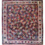Lot 137: Sherkalu rug, Persia circa 1870, 6ft. 10in. x 6ft. 2in. Estimate: € 8,000 – 12,000