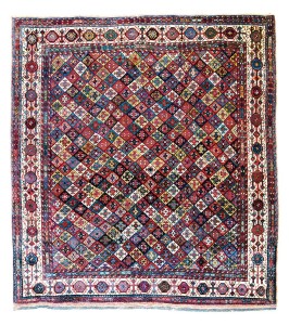 Lot 137: Sherkalu rug, Persia circa 1870, 6ft. 10in. x 6ft. 2in. Estimate: € 8,000 – 12,000
