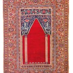 Lot 186: Ghiordes prayer rug, Turkey circa 1730, 5ft. 8in. x 4ft. 5in. Estimate: € 15,000 – 20,000