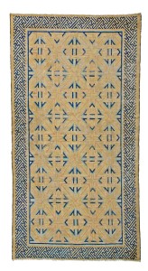 Lot 220: Ningxia rug, China circa 1700, 7ft. 10in x 4ft. 3in. Estimate: € 15,000 – 20,000