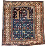 Lot 58: Chi Chi prayer rug, Caucasus dated 1297AH (?)/ 1862 AD, 4ft. 9in. x 4ft. 4ft. Estimate: € 5,000 – 6,000