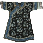 Lot 693, Chinese silk embroidered robe with heron and lily pad design Estimate $800-1,200