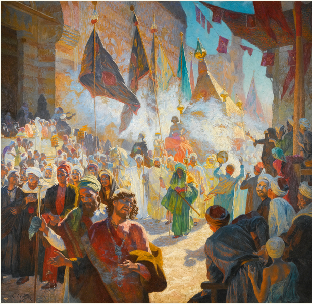 Lot 7, Ludwig Deutsch, 1855-1935 The Procession Of The Mahmal Through The Streets Of Cairo Estimate    1,000,000 — 1,500,000