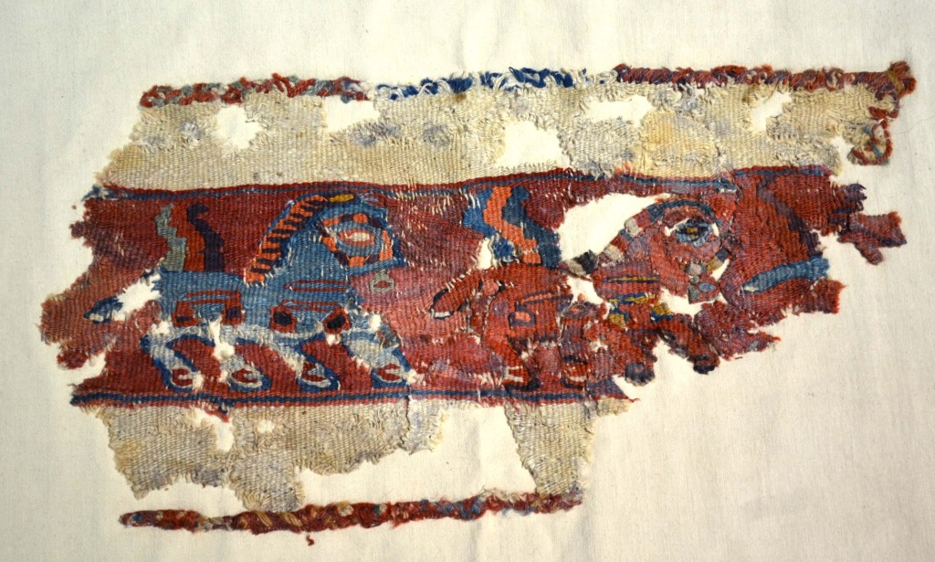 Flatweave fragment, Central Asia, 5th-4th century BC, 0.43 x 0.23m. Sold £5,750 Netherhampton Salerooms Salisbury