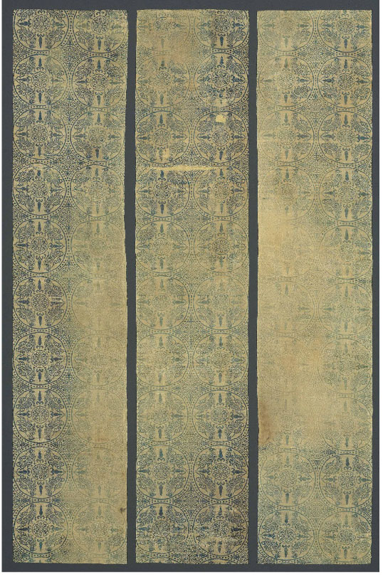 Art of the Islamic and Indian Worlds Lot 39, A Seljuk Lampas weave silk panel, Iran, 12th/13th Century Estimate £10,000-15,000