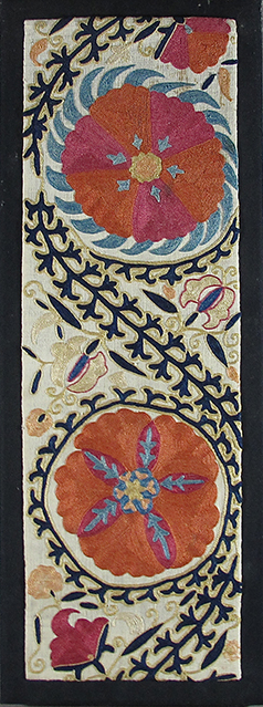 Lot 296, A suzani fragment, Uzbekistan, late 19th century
