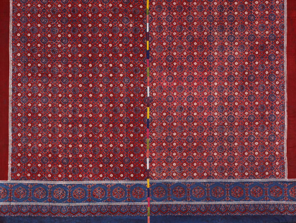  David Collection Block-printed shawl (ajrakh), Nasirabad, Sindh, Pakistan, 1980s 4