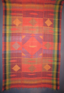 Modj (blanket), late 19th century. Made from 3 parts Southwest-Persia, Chusestan Luri tribes 148 x 224 cm. 100 Kilims, Neiriz collection at Halle