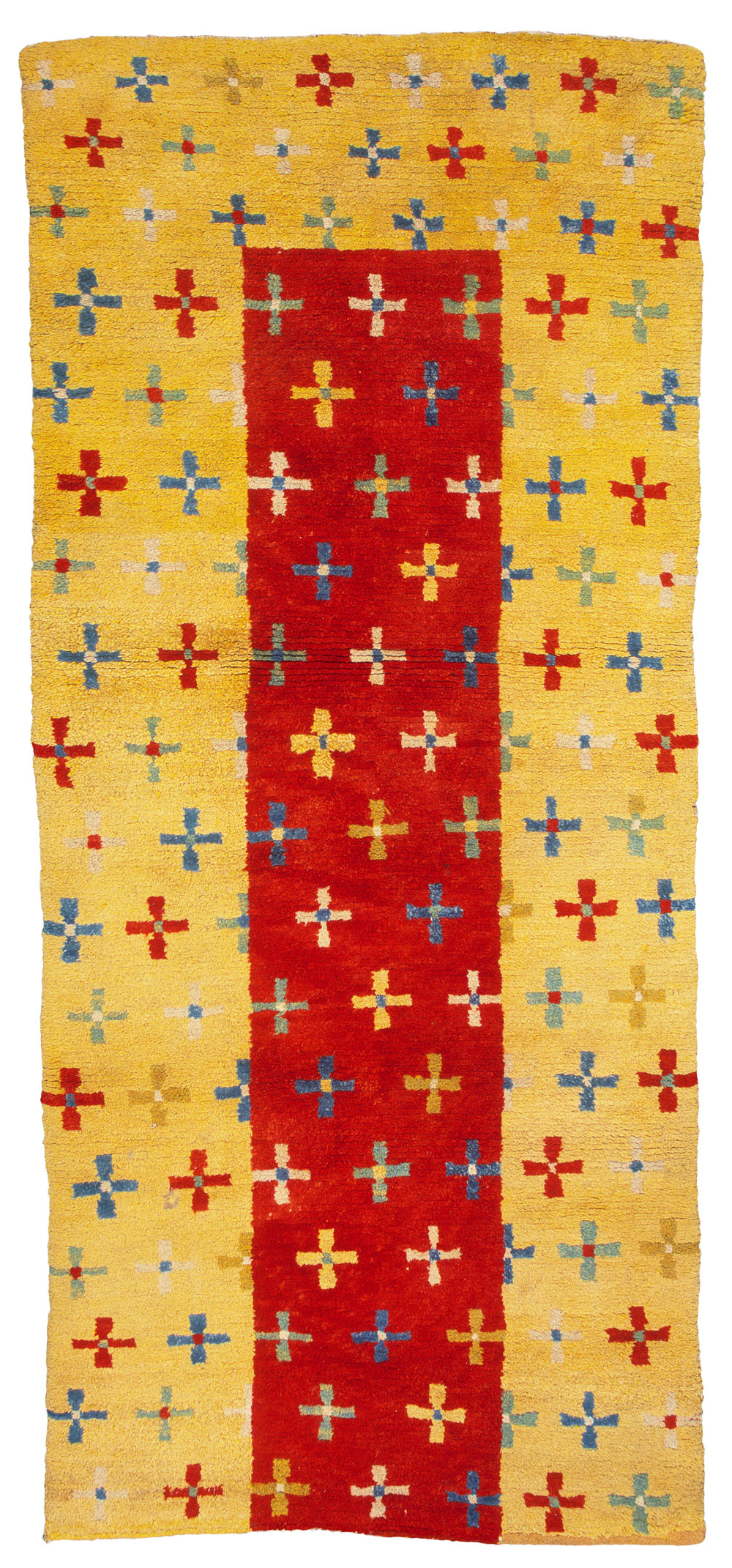Tibetan rugs at Cologne Fine Art 2014, 'Tie-dye-Crosses' Rug, circa 1900, 180 x 80 cm