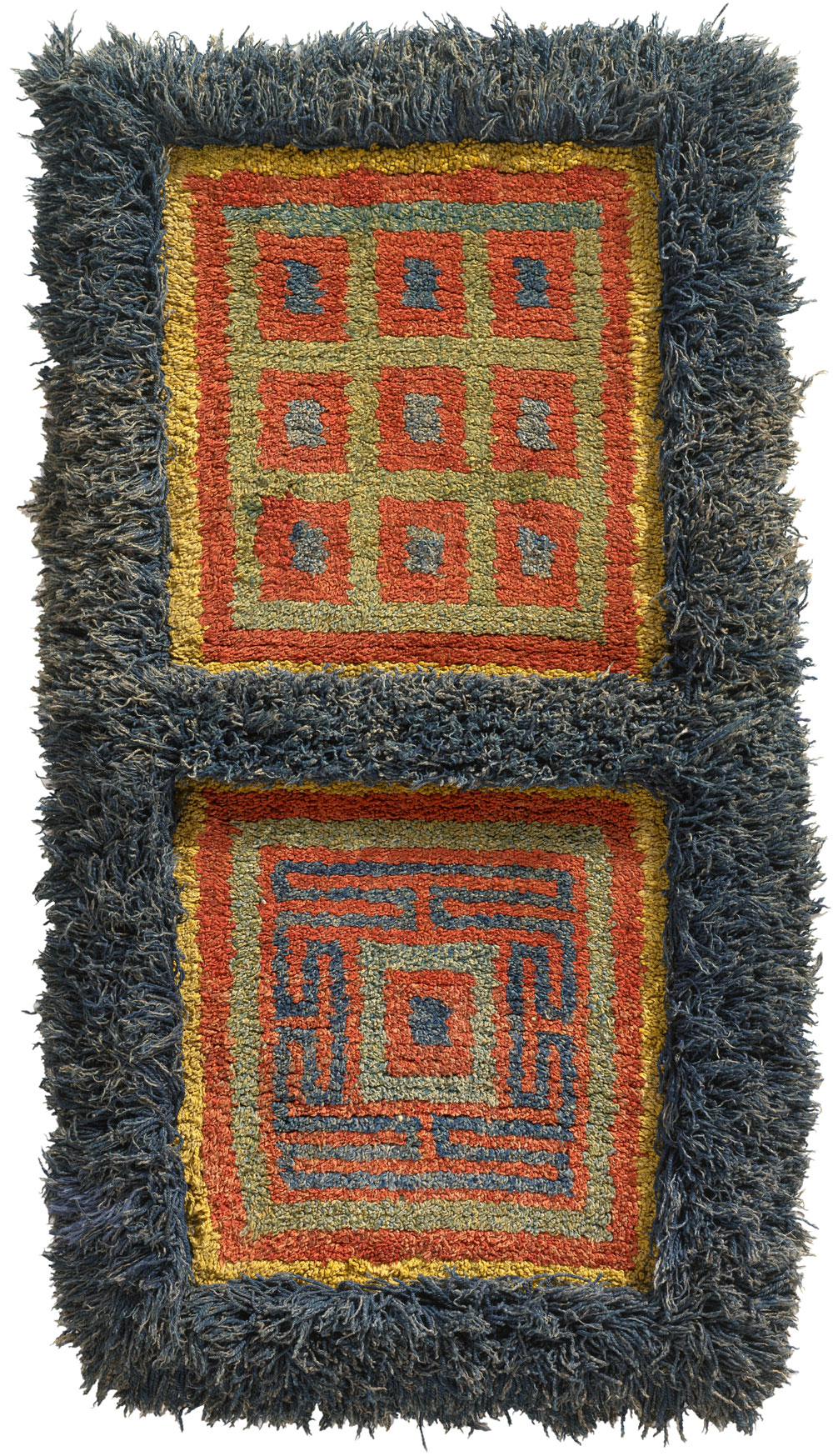 Tibetan rugs at Cologne Fine Art 2014, Wangden warp face back rug, 19th century, 156 x 74 cm