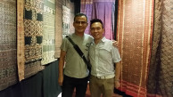 John Ang with Sakchai Guy, Bangkok textile collector and chief editor of Lip Magazine, Woven Connections, Samyama