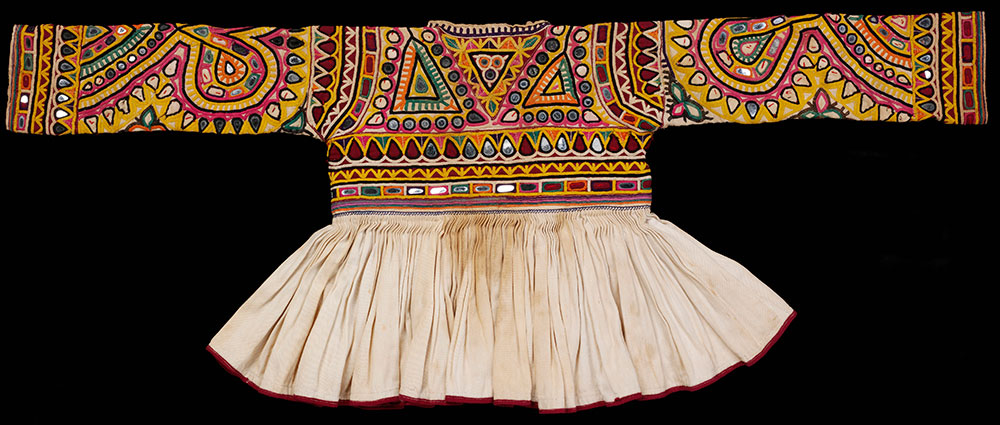 Rabari childs jacket cotton embroidered with silk Kutch, 20th century, Victoria and Albert Museum, London