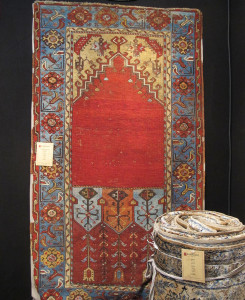Ladik prayer rug, central Anatolia, 19th century, Ramezani, London, HALI at Olympia