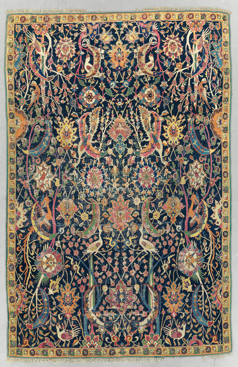 Kerman ‘vase’ carpet fragment, southeast Persia, early 17th century. 1.96 x 3.06m (6’5” x 10’1”). £400,000-600,000