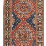 Ghirlandaio rug, Bergama, west Trukey, early 19th century. Good condition, several repairs, ends rewoven; wool warp, wool weft, wool pile; 300 x 175 cm (9ft. 10in. x 5ft. 9in.). Lot 83, Austrian Auctions, Vienna, 20 April, estimate € 5.000 – 7.000