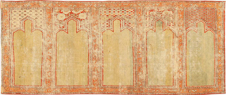 Lot. 1164. Yarkand silk saf, Xinjiang, 19th century. Sold for $13,750