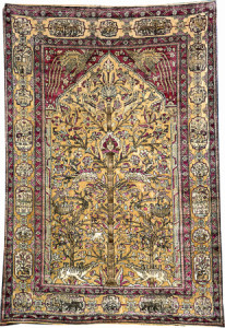 Lot 7072 Silk Mohtashem Kashan rug, 19t h century. Henrys Auktionshaus, 11 June, estimate €2,000.