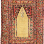 Lot 7117 Part cotton Ghiordes prayer rug circa 1700. Henrys Auktionshaus, 11 June, estimate €3,000.